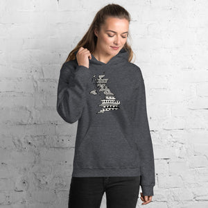 United Kingdom England UK Map Unisex Hoodie Home Country Pride Gift