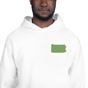 Pennsylvania Embroidered Unisex Hoodie - Green