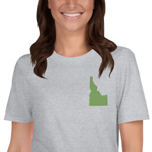 Idaho Unisex T-Shirt - Green Embroidery