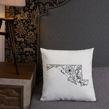 Load image into Gallery viewer, Maryland MD State Map Premium Pillow