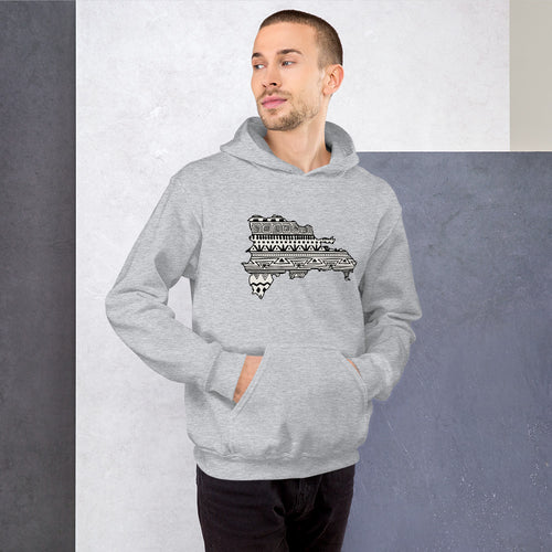 Dominican Republic Map Unisex Hoodie Home Country Pride Gift