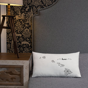 Hawaii HI State Map Premium Pillow