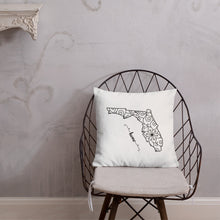 Load image into Gallery viewer, Florida FL State Map Premium Pillow