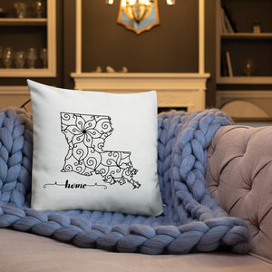Louisiana LA State Map Premium Pillow