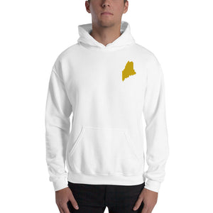 Maine Embroidered Unisex Hoodie - Gold