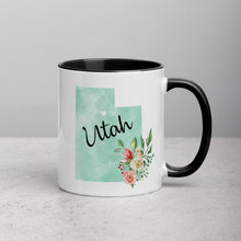 Load image into Gallery viewer, Utah UT Map Floral Mug - 11 oz