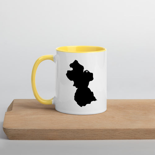 Guyana Map Coffee Mug with Color Inside - 11 oz