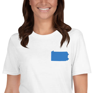 Pennsylvania Unisex T-Shirt - Blue Embroidery