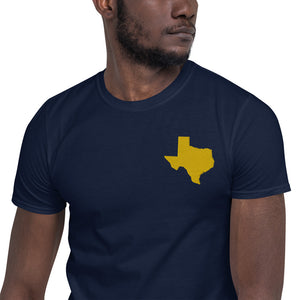Texas Unisex T-Shirt - Gold Embroidery