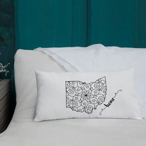 Ohio OH State Map Premium Pillow