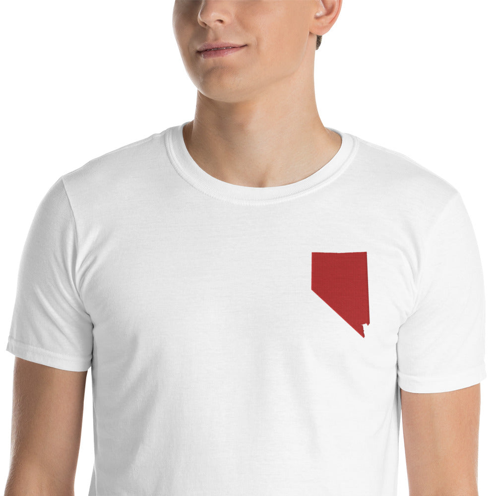 Nevada Unisex T-Shirt - Red Embroidery