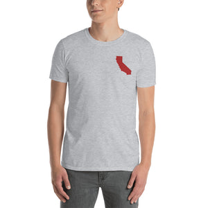 California Unisex T-Shirt - Red Embroidery