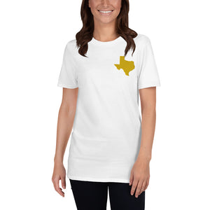 Texas Unisex T-Shirt - Gold Embroidery