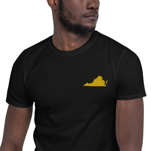 Virginia Unisex T-Shirt - Gold Embroidery
