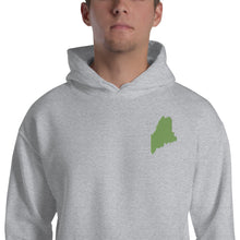 Load image into Gallery viewer, Maine Embroidered Unisex Hoodie - Green
