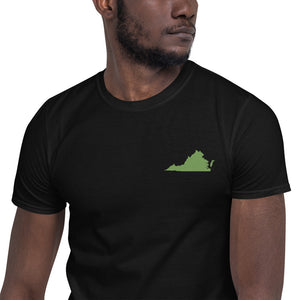 Virginia Unisex T-Shirt - Green Embroidery