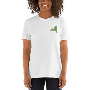New York Unisex T-Shirt - Green Embroidery
