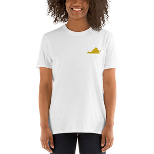 Virginia Unisex T-Shirt - Gold Embroidery