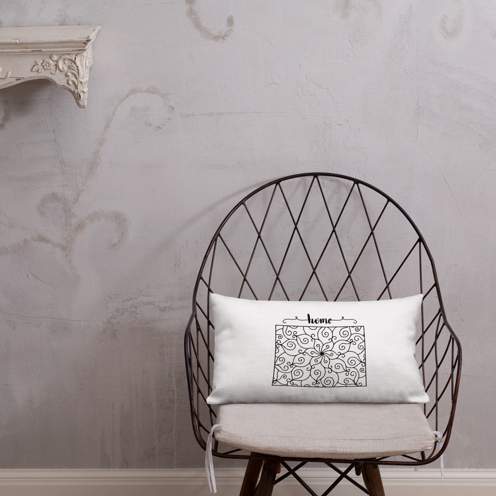 Wyoming WY State Map Premium Pillow