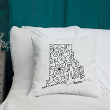 Load image into Gallery viewer, Rhode Island RI State Map Premium Pillow
