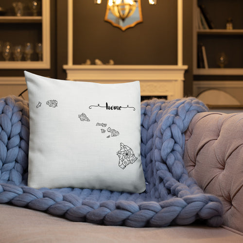 Hawaii HI State Map Premium Pillow