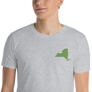New York Unisex T-Shirt - Green Embroidery