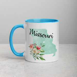 Missouri MO Map Floral Mug - 11 oz