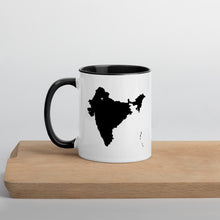 Load image into Gallery viewer, India Map Coffee Mug with Color Inside - 11 oz