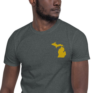Michigan Unisex T-Shirt - Gold Embroidery