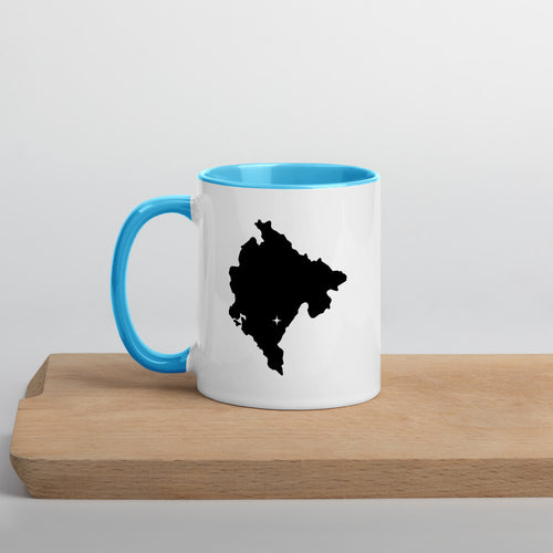 Montenegro Map Coffee Mug with Color Inside - 11 oz