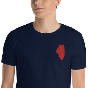 Illinois Unisex T-Shirt - Red Embroidery