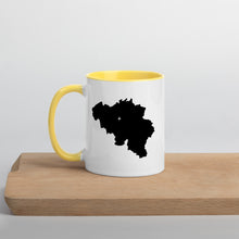 Load image into Gallery viewer, Belgium Map Coffee Mug with Color Inside - 11 oz