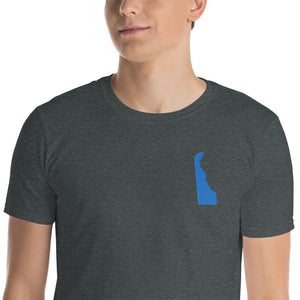 Delaware Unisex T-Shirt - Blue Embroidery
