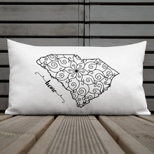Load image into Gallery viewer, South Carolina SC State Map Premium Pillow