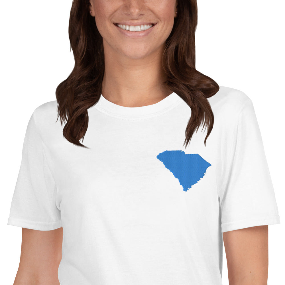 South Carolina Unisex T-Shirt - Blue Embroidery
