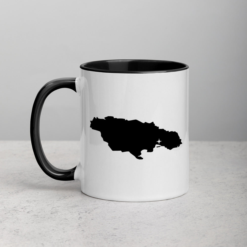 Jamaica Map Coffee Mug with Color Inside - 11 oz