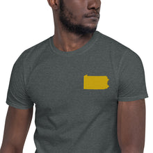 Load image into Gallery viewer, Pennsylvania Unisex T-Shirt - Gold Embroidery