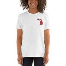 Load image into Gallery viewer, Michigan Unisex T-Shirt - Red Embroidery