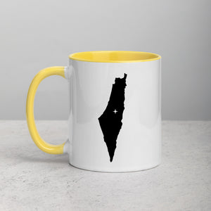 Israel Map Coffee Mug with Color Inside - 11 oz