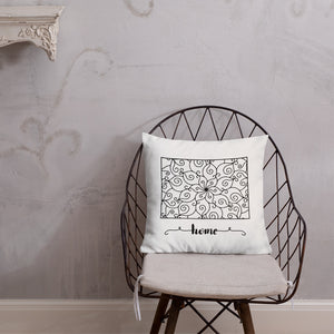 Colorado State Map Premium Pillow - MissionMint