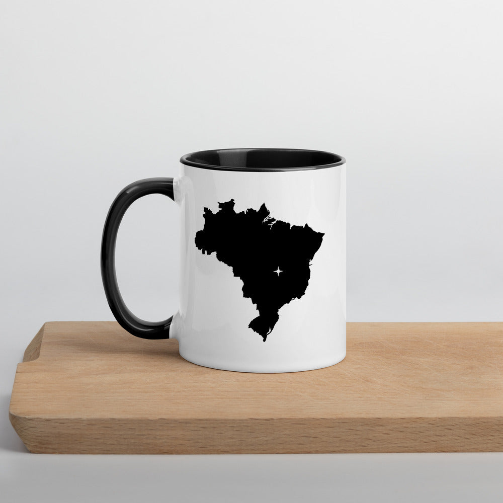 Brazil Map Coffee Mug with Color Inside - 11 oz