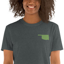 Load image into Gallery viewer, Oklahoma Unisex T-Shirt - Green Embroidery