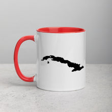 Load image into Gallery viewer, Cuba Map Coffee Mug with Color Inside - 11 oz