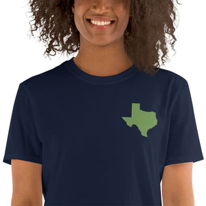 Texas Unisex T-Shirt - Green Embroidery