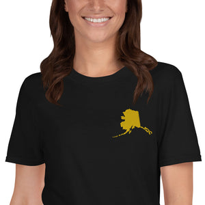 Alaska Unisex T-Shirt - Gold Embroidery