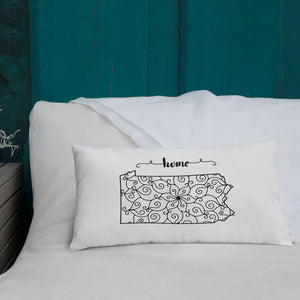 Pennsylvania PA State Map Premium Pillow