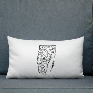 Vermont VT State Map Premium Pillow
