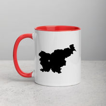 Load image into Gallery viewer, Slovenia Map Coffee Mug with Color Inside - 11 oz