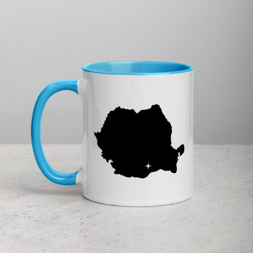 Romania Map Coffee Mug with Color Inside - 11 oz