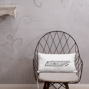 Tennessee TN State Map Premium Pillow